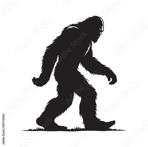 big foot silhouette vector illustration