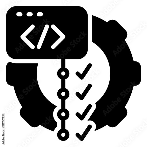 test icon, glyph icon style