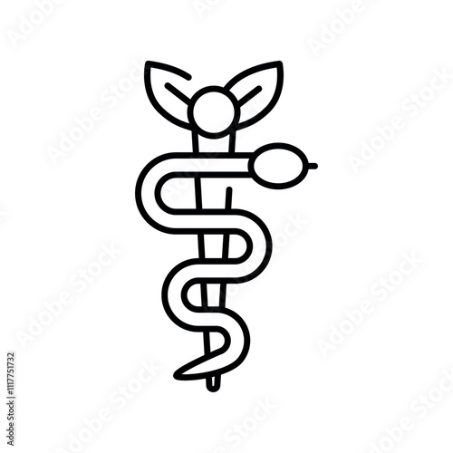 Biomedicine black line icon.