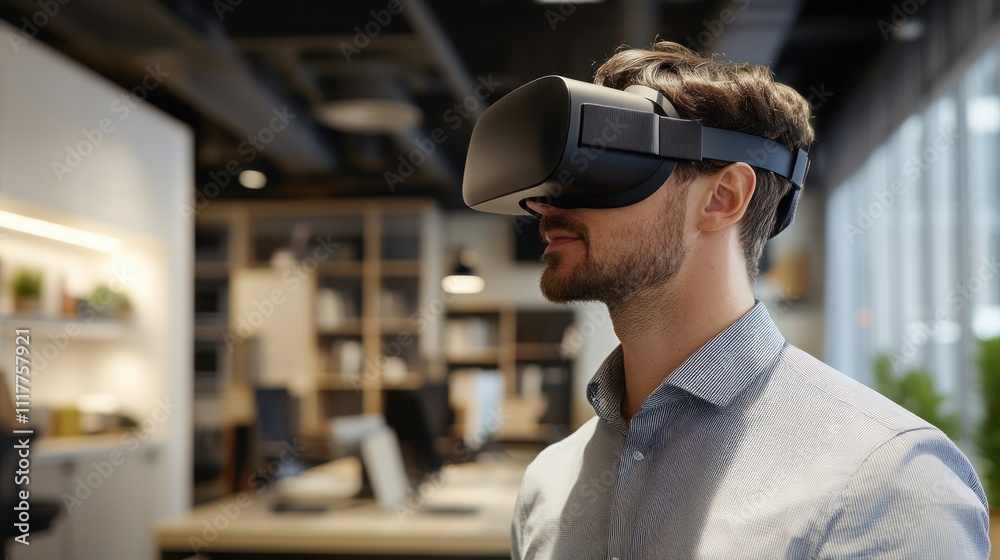 Interior designers use virtual reality to present dynamic office layouts with modular furniture and integrated smart storage solutions. Interior designers use virtual reality to present dynamic office layouts with modular furniture and integrated smart storage solutions.