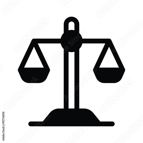 Icon of balanced scales symbolizing law, justice, and fairness