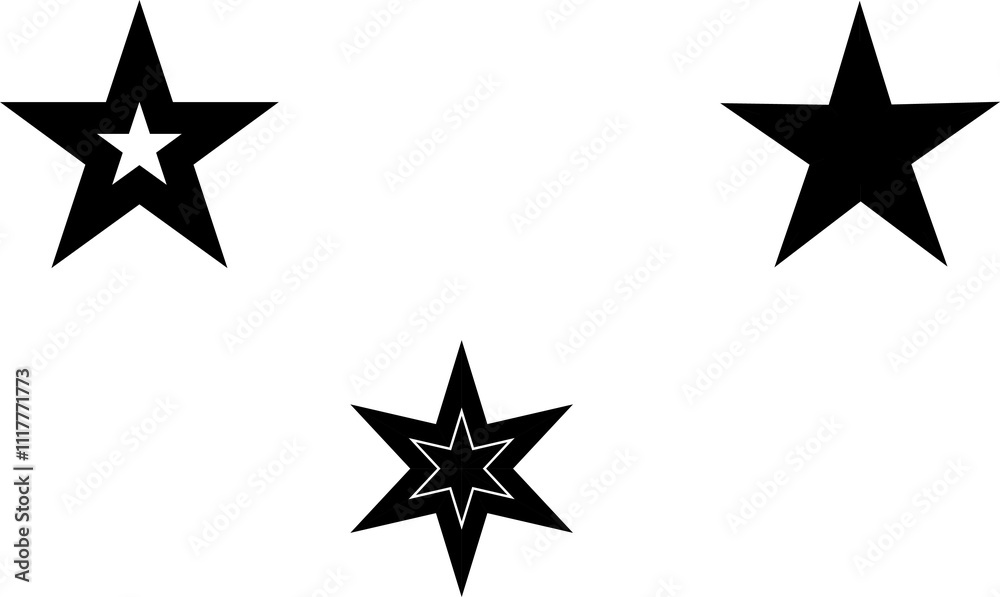 Fototapeta premium Multiple star vector icon design