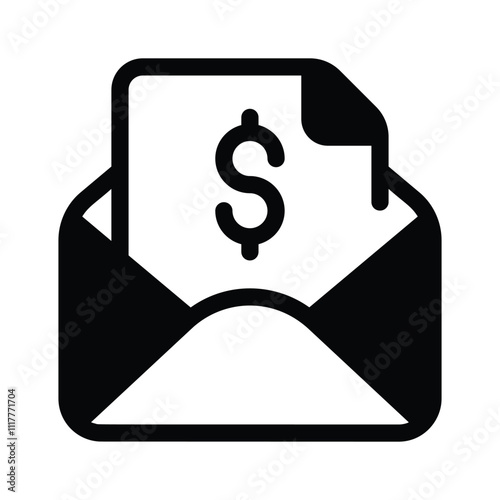 An envelope with money, symbolizing payments or salary distribution