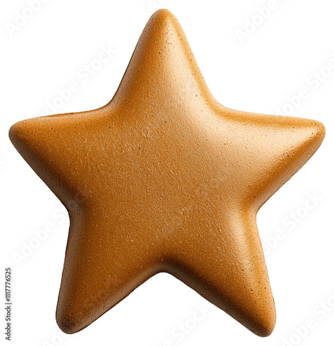 PNG Brown star-shaped object with smooth texture