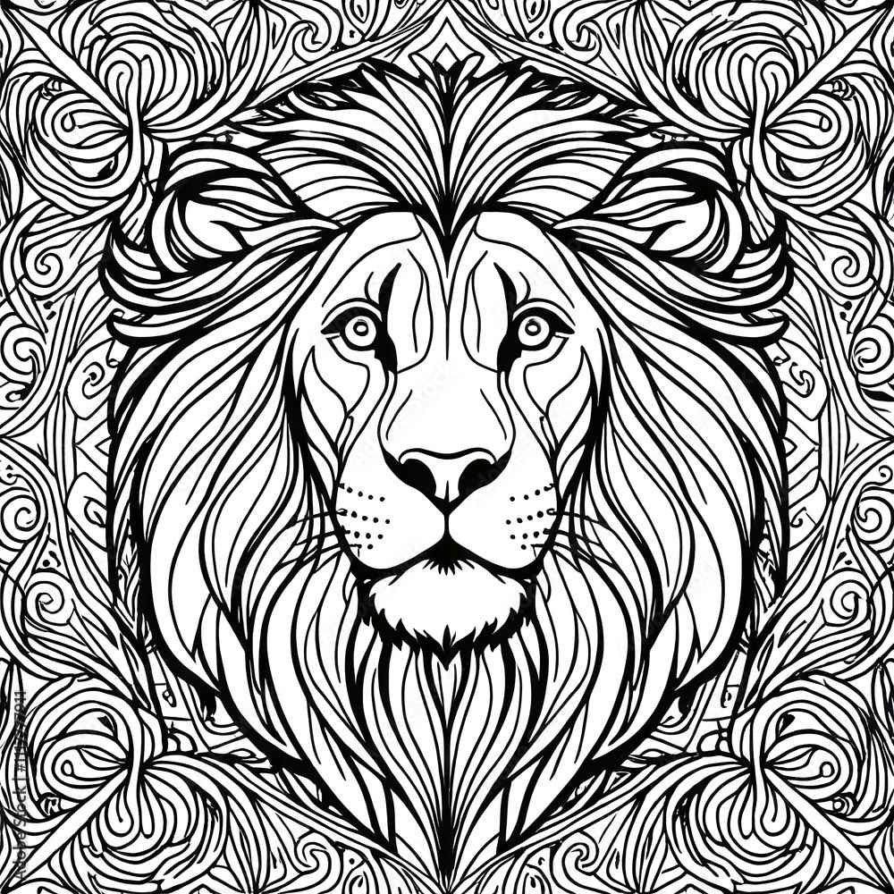 Intricate Lion Art You Can’t Take Your Eyes Off: Beautifully Blended Mandala Patterns in Black and White Intricate Lion Art You Can’t Take Your Eyes Off: Beautifully Blended Mandala Patterns in Black and White