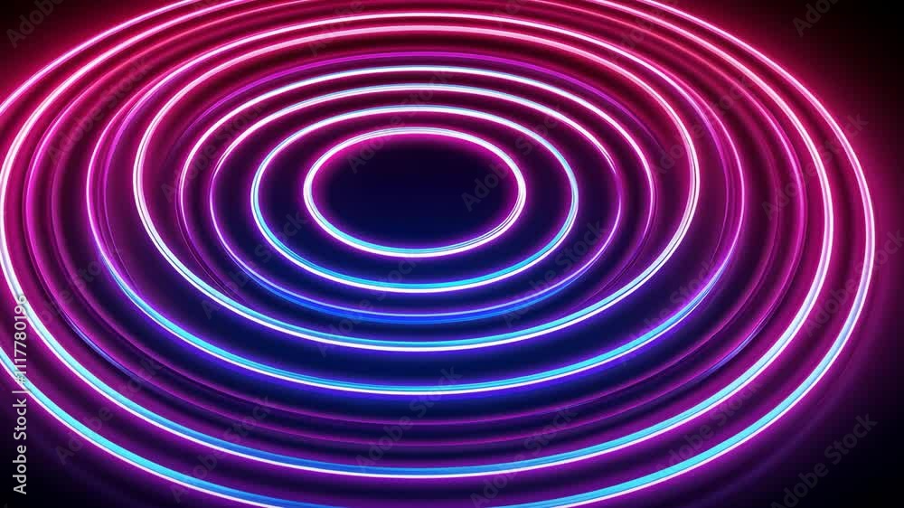 Vibrant Neon Circular Pattern with Radiant Light and Colorful Glow for Background Designs Vibrant Neon Circular Pattern with Radiant Light and Colorful Glow for Background Designs