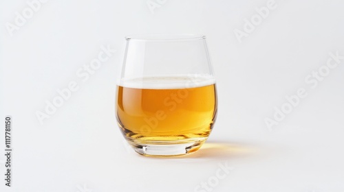 A glass of beer sits on top of a table, ready for enjoyment