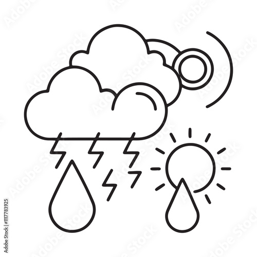 Modern weather icons set vector illustration