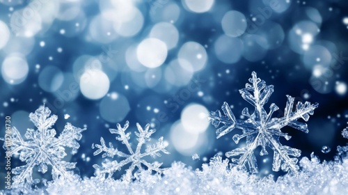 Snowflakes winter holidays background illustration generated by ai