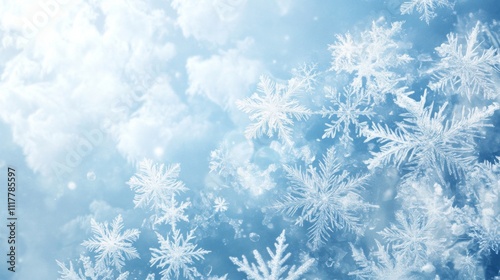 Snowflakes winter holidays background illustration generated by ai