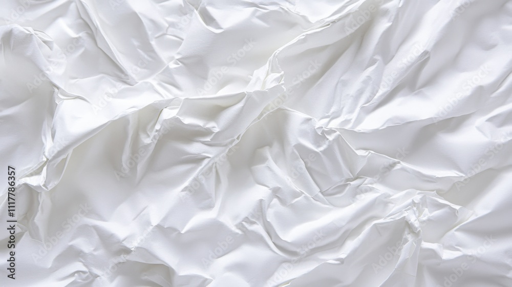 Obraz premium Abstract White Crumpled Paper Texture Background.