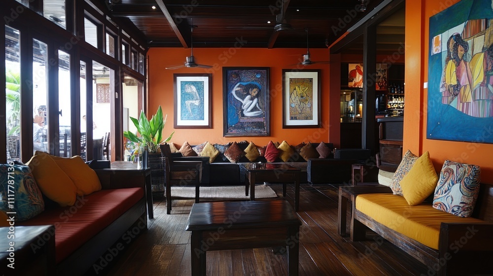 Stylish Lounge in a Tropical Paradise Stylish Lounge in a Tropical Paradise
