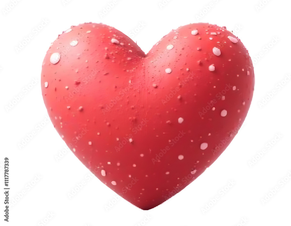 Red heart with water drops symbolizing love and valentine's day Red heart with water drops symbolizing love and valentine's day