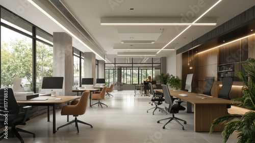 Wallpaper Mural Modern Office Interior Design with Natural Light Torontodigital.ca