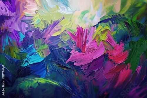 A detailed view of a beautiful flower arrangement in a painting