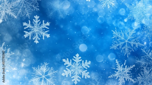 Snowflakes winter holidays background illustration generated by ai