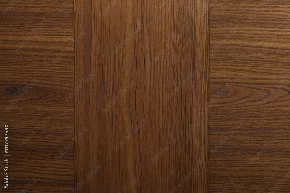 Naklejka premium Fine wood texture with golden brown gradient, symmetrical grain patterns, and soft reflective highlights, sleek and minimal, fit for background