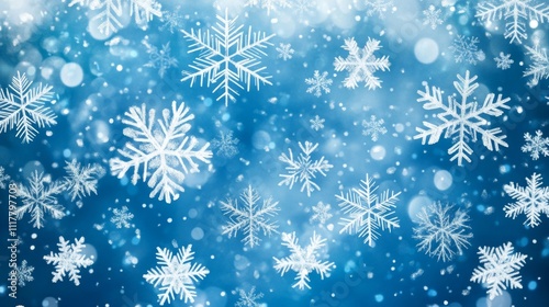 Snowflakes winter holidays background illustration generated by ai