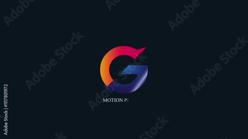 Black background beautiful motion picture logo animation, logo, logo with black background, business logo, logo g
