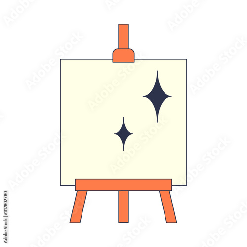 A blank canvas on an easel symbolizes creativity and potential.