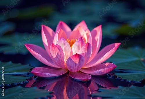 pink water lily