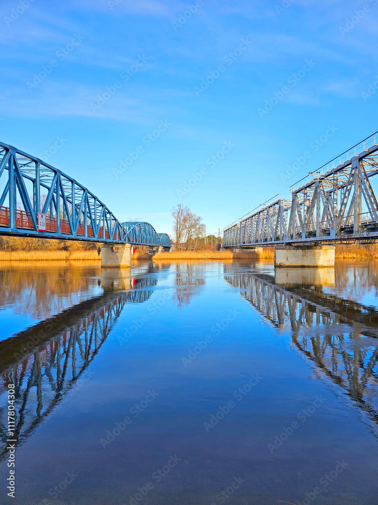 Railway bridge over the river