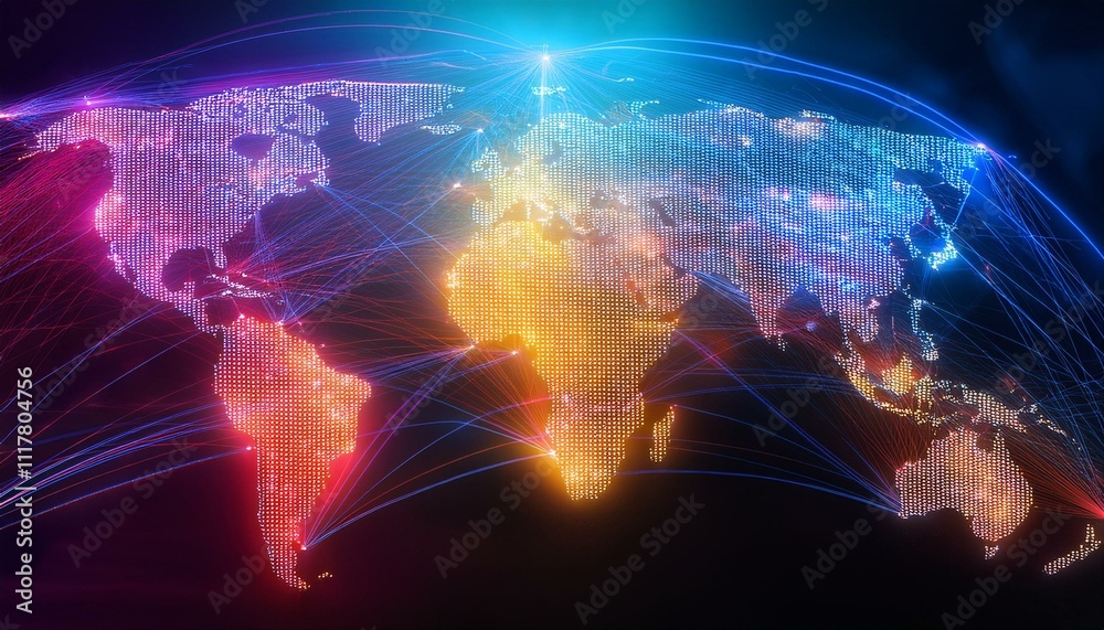 The map glows with the energy of shared information. The map glows with the energy of shared information.