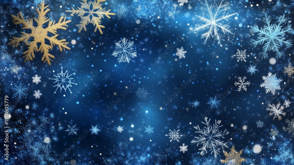 Snowflakes winter holidays background illustration generated by ai Snowflakes winter holidays background illustration generated by ai