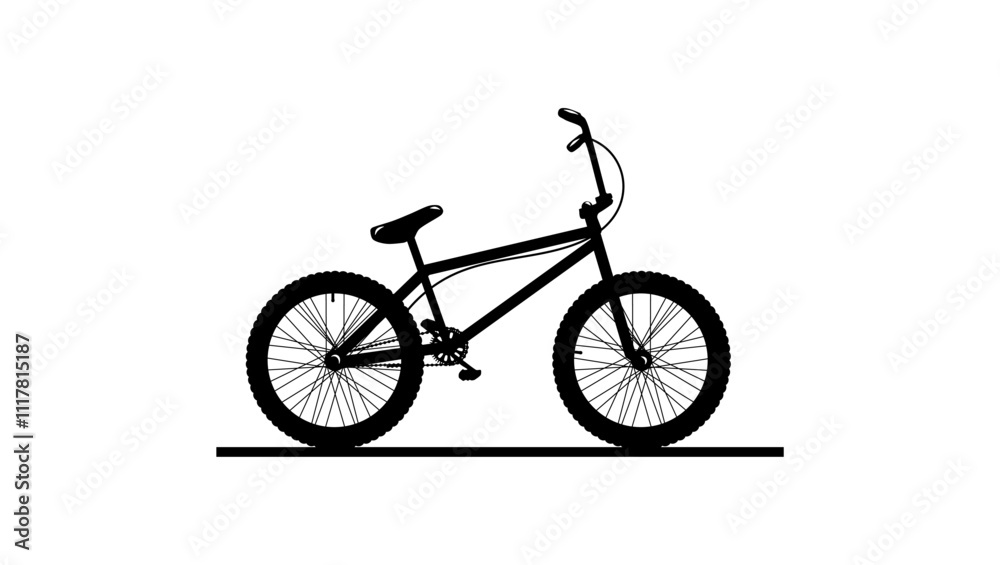 Children Bicycle emblem, black isolated silhouette Children Bicycle emblem, black isolated silhouette