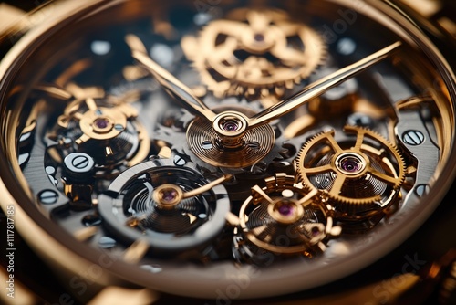 Wallpaper Mural A detailed view of the internal mechanisms of a watch Torontodigital.ca