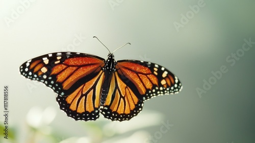 A small butterfly perched on a leafy plant