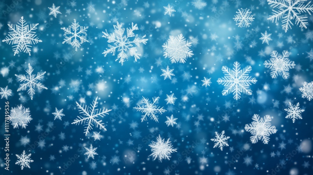 Snowflakes winter holidays background illustration generated by ai Snowflakes winter holidays background illustration generated by ai