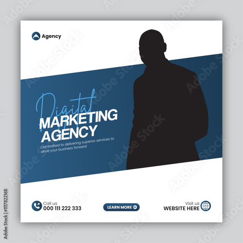 Corporate Business Social Media Post Design, Facebook, Instagram, Digital Marketing Agency Template Design