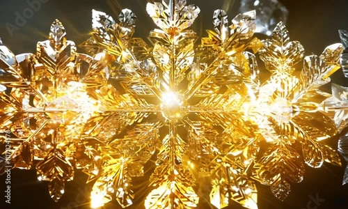High-speed motion shot featuring crystal snowflakes in vibrant detail, intricate structure and beauty, ideal for festive themes, winter promotions, or artistic visuals. christmas, winter, beauty, icy