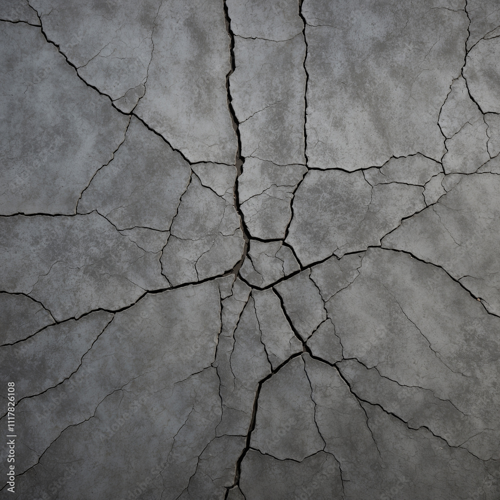 Cracked gray concrete with visible natural lines and rough details, creating a strong industrial vibe with subtle depth, fit for background Cracked gray concrete with visible natural lines and rough details, creating a strong industrial vibe with subtle depth, fit for background
