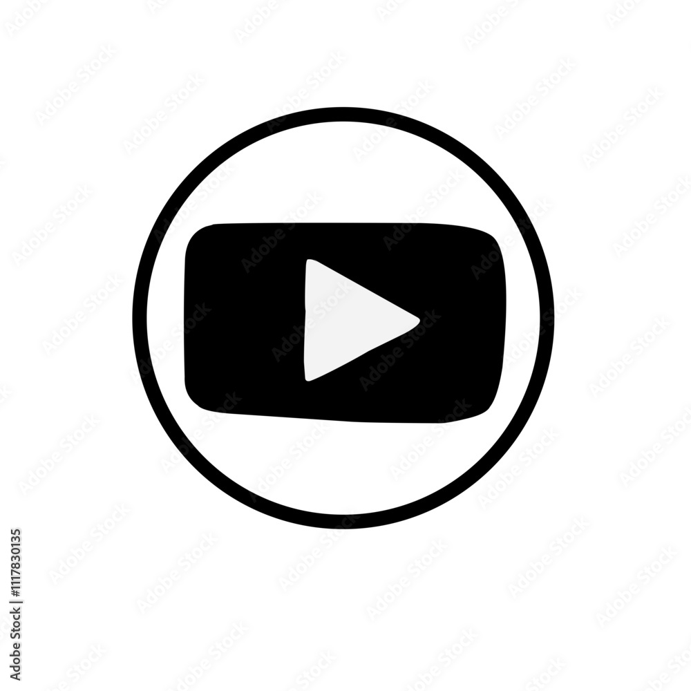 Youtube icon line art