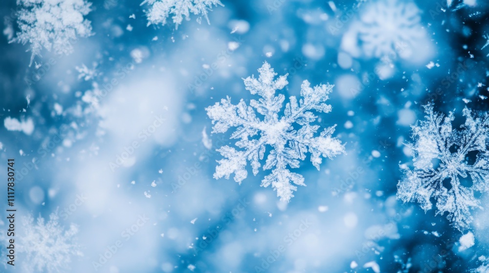 Snowflakes winter holidays background illustration generated by ai Snowflakes winter holidays background illustration generated by ai