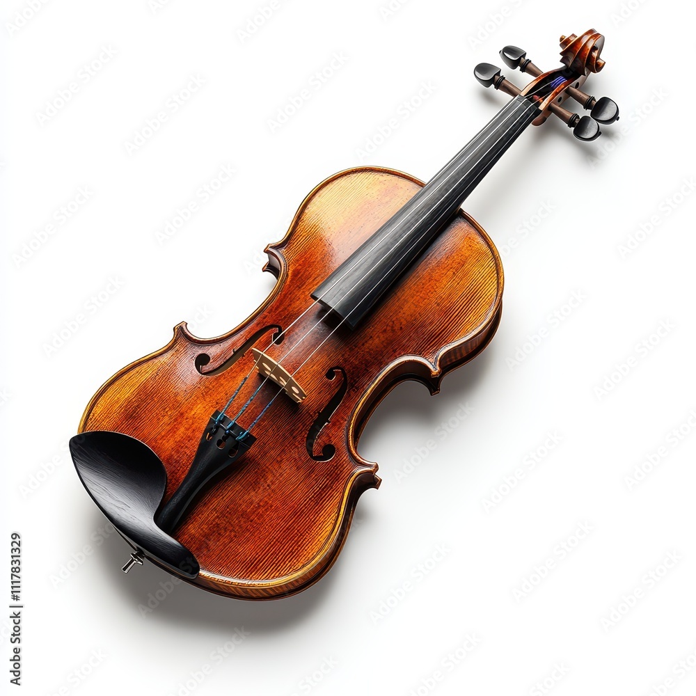 Fototapeta premium Exquisite Antique Violin, Polished Wood, Musical Instrument, Classical Music, High-Resolution Image