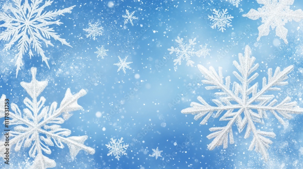 Snowflakes winter holidays background illustration generated by ai Snowflakes winter holidays background illustration generated by ai