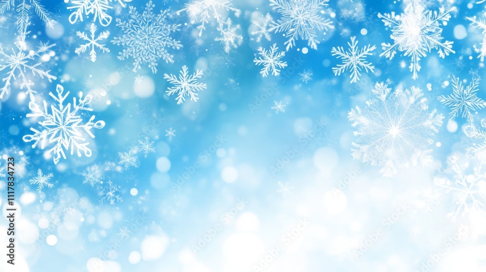 Snowflakes winter holidays background illustration generated by ai Snowflakes winter holidays background illustration generated by ai