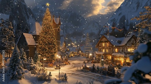 christmas lights in the city