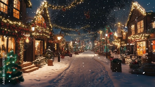 christmas lights in the city