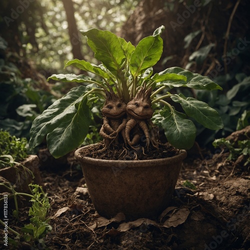 Write about the mythical mandrake and its rumored properties.

