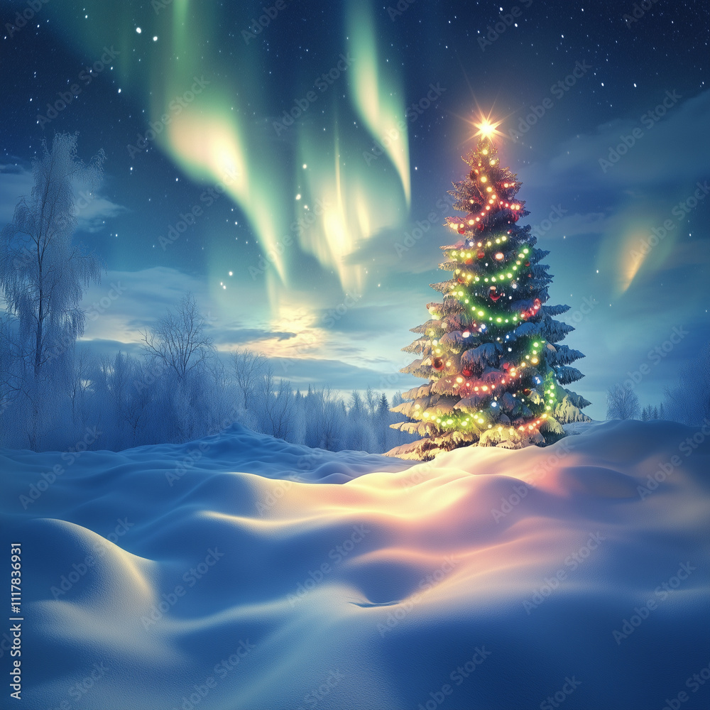 A stunning aurora borealis illuminating A stunning aurora borealis illuminating
