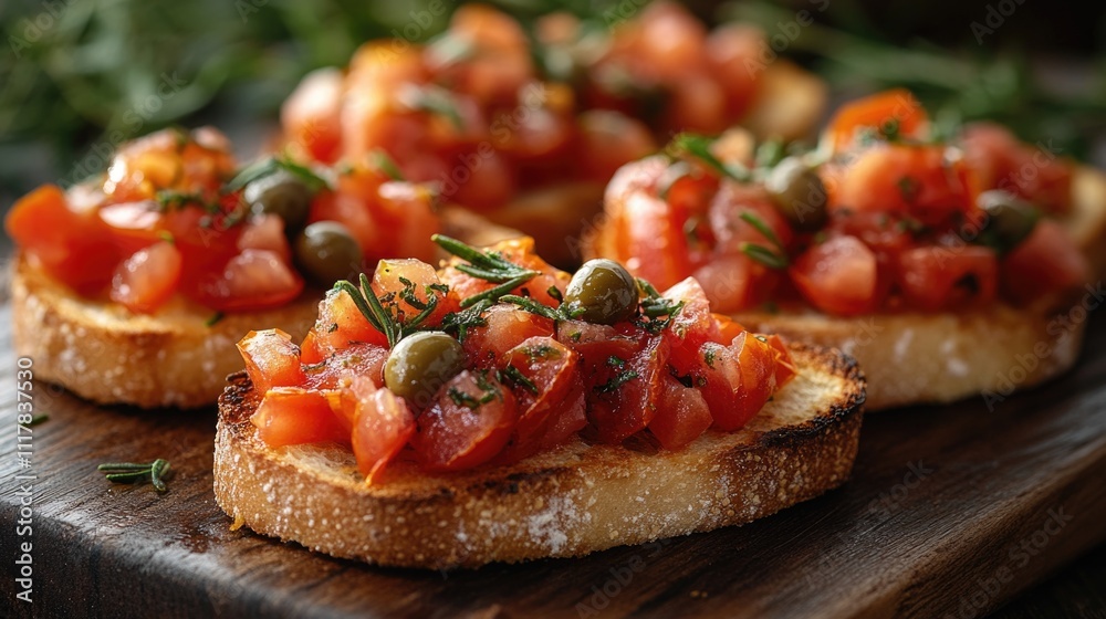 A wooden cutting board featuring sliced bread, perfect for serving appetizers or snacks A wooden cutting board featuring sliced bread, perfect for serving appetizers or snacks