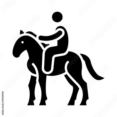 Horseback Rider glyph icon