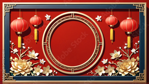 A background of Chinese New Year festive