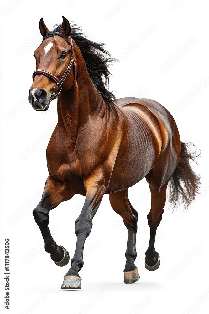 Stunning Bay Horse in Motion High-Resolution 3D Render of a Running Thoroughbred with Brown Coat and Black Mane Stunning Bay Horse in Motion High-Resolution 3D Render of a Running Thoroughbred with Brown Coat and Black Mane