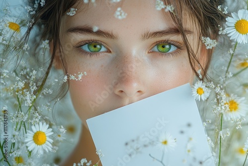 A person hides their face with a piece of paper, potentially to maintain anonymity or conceal their identity