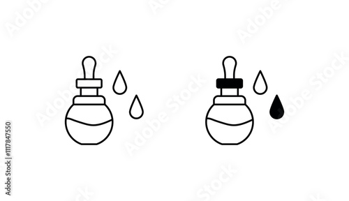 Cuticle Oil icon design with white background stock illustration